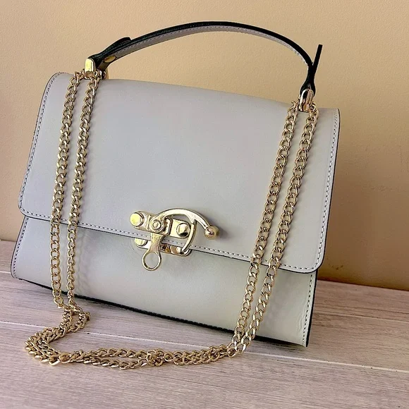 Designer RON WHITE top handle Shoulder Bag - Picture 4 of 14